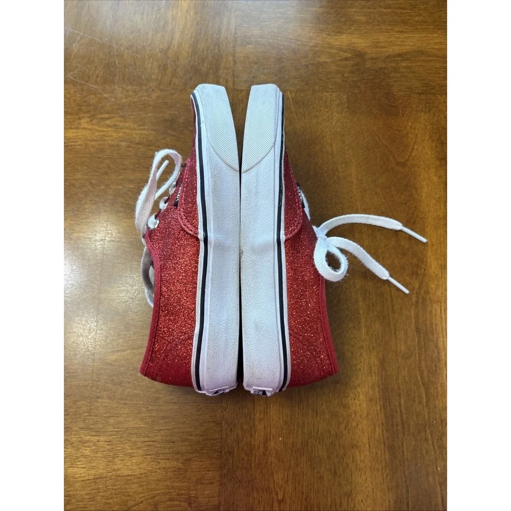 VANS Glitter Red Men's 4.5 Women's 6 Lace Up Shoes